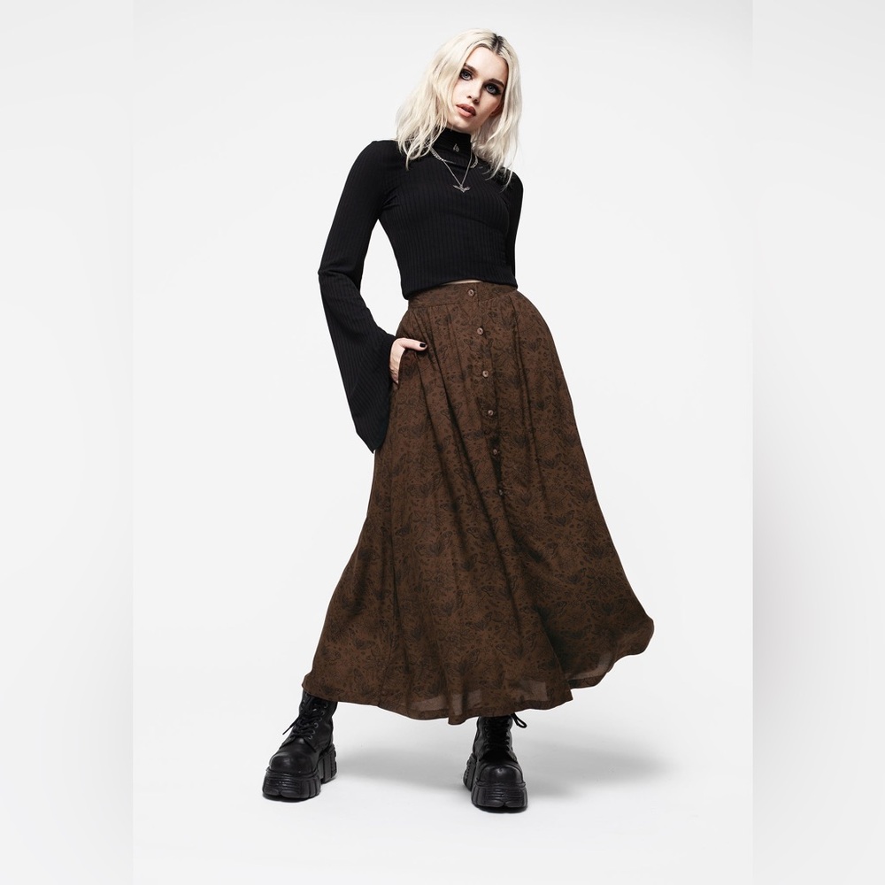 Disturbia Rosamoth Button Up Midi Skirt Size 16 / UK 20